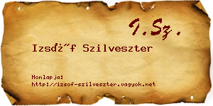 Izsóf Szilveszter névjegykártya