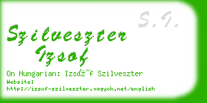 szilveszter izsof business card